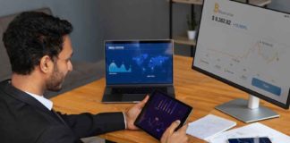 Top AI Finance Trends for 2025–Finance Graphs Looking business person Image