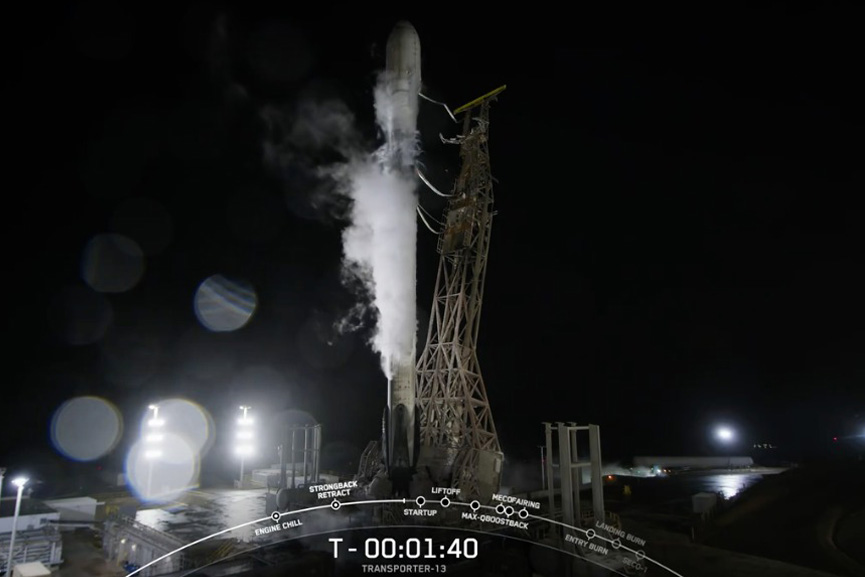 Al Munther Satellite in SpaceX Falcon 9 rocket