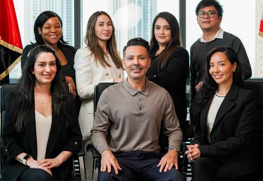 Shai Zamanian with his team-US Investment EB-5 Visa and Green Card Program in Dubai