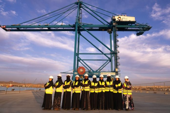 Port of NEOM automated cranes