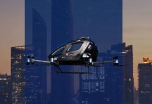 ADIO-EHang-MLG passenger eVTOL test flight