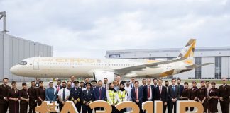 Etihad welcomes first Airbus A321LR to fleet