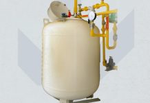 Vertical LPG tank system
