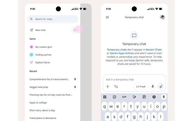 Gemini Temporary Chats Gemini Temporary Chats
