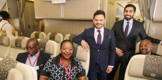 Emirates retrofitted Beoing in Africa
