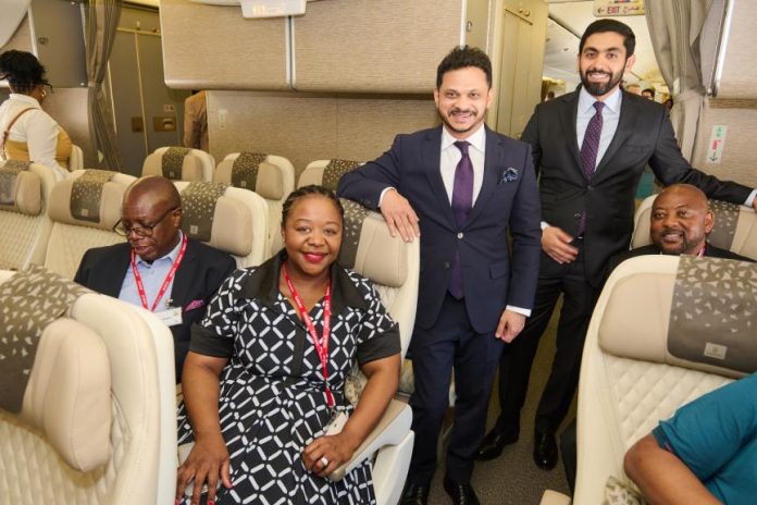 Emirates retrofitted Beoing in Africa