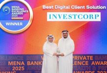 Investcorp Wealth App wins new award
