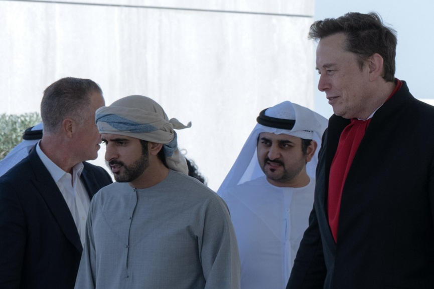Sheikh Hamdan bin Mohammed with Elon Musk in Dubai-GCC Business News
