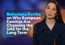 Roksolana Pyrtko interview cover, Europeans choosing UAE long term relocation topic