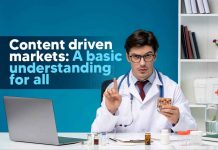 Content Driven Market Creation showing a doctor sharing health information through a podcast to influence public awareness.