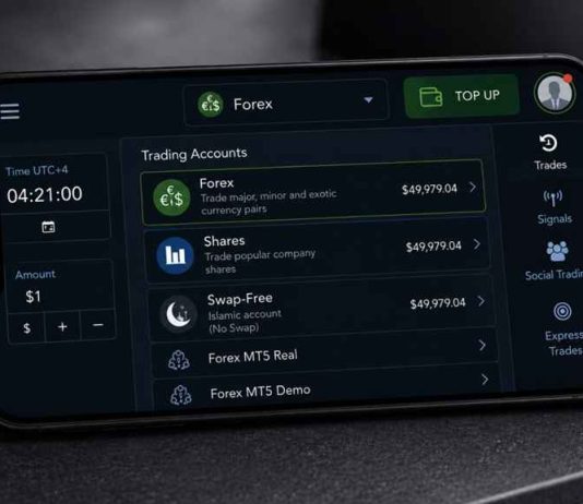 Swap-free Islamic Forex trading account on mobile