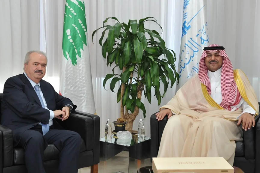 Saudi Arabia Ambassador-Lebanon Finance Minister Meeting