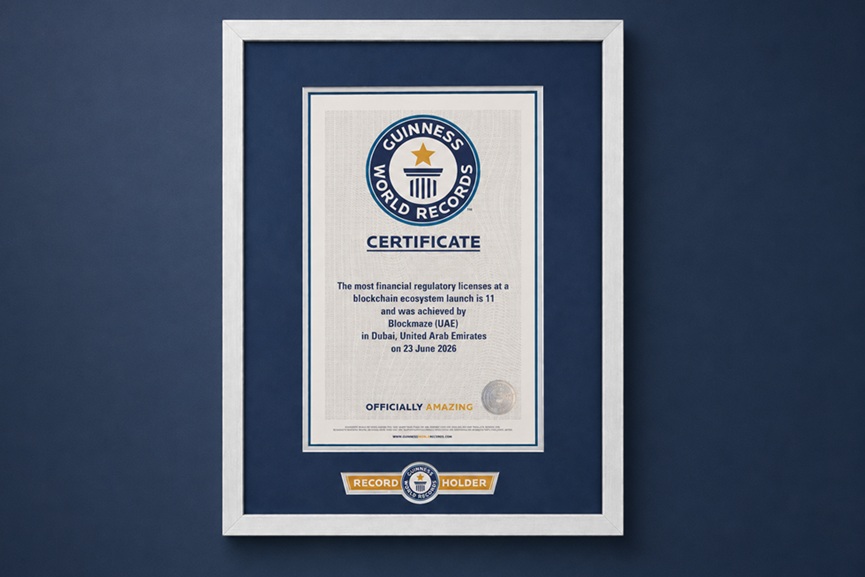 Blockmaze Guinness World Record blockchain licenses-GCC Business News