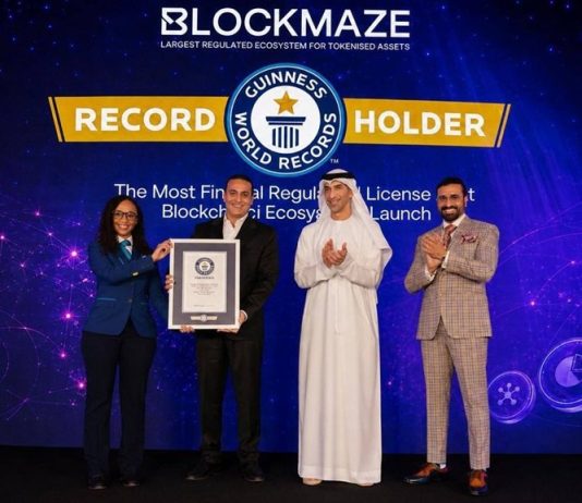Blockmaze wins Guinness World Record for blockchain licenses-GCC Business News